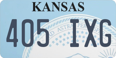 KS license plate 405IXG