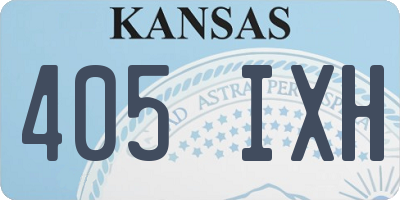 KS license plate 405IXH