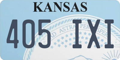 KS license plate 405IXI