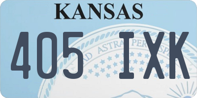KS license plate 405IXK