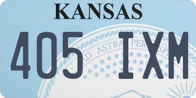 KS license plate 405IXM