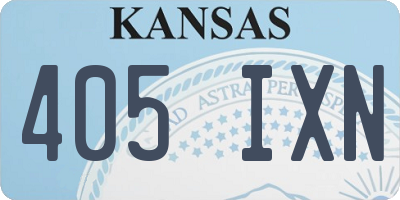 KS license plate 405IXN
