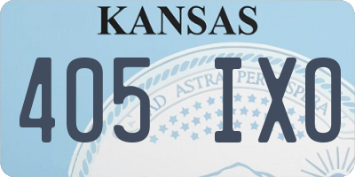 KS license plate 405IXO