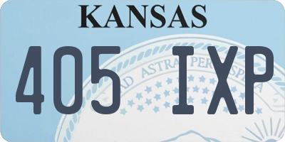 KS license plate 405IXP