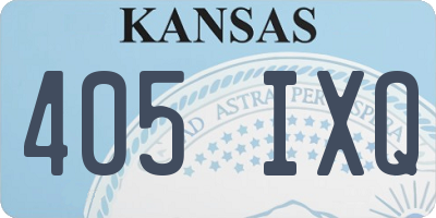 KS license plate 405IXQ