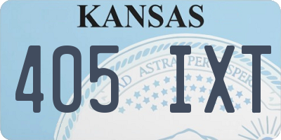 KS license plate 405IXT