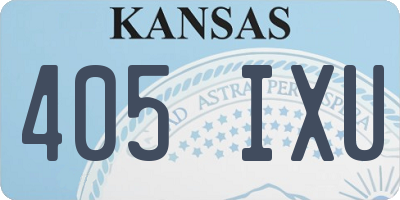 KS license plate 405IXU