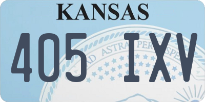 KS license plate 405IXV