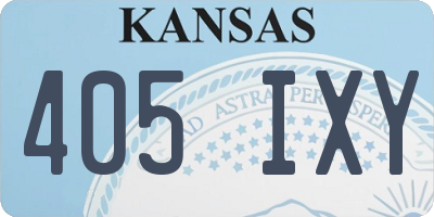 KS license plate 405IXY