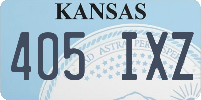KS license plate 405IXZ