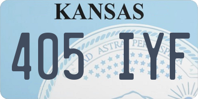 KS license plate 405IYF