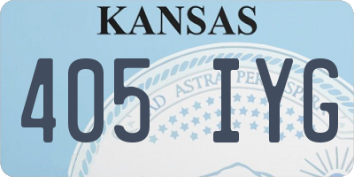 KS license plate 405IYG