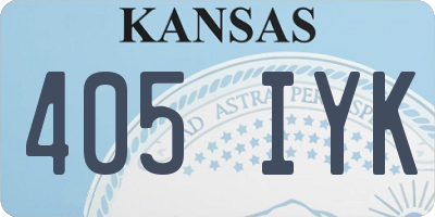 KS license plate 405IYK