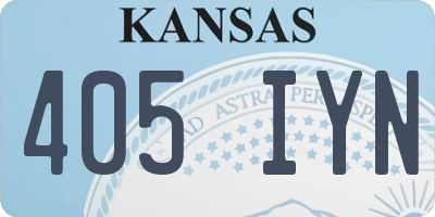 KS license plate 405IYN