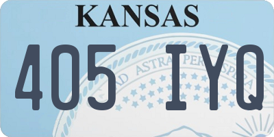 KS license plate 405IYQ