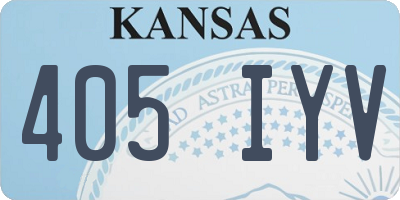 KS license plate 405IYV
