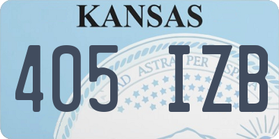 KS license plate 405IZB