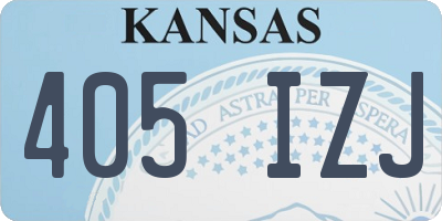 KS license plate 405IZJ