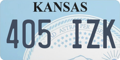 KS license plate 405IZK