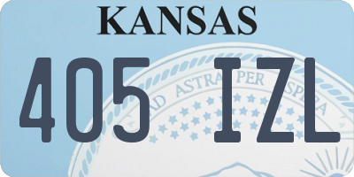 KS license plate 405IZL