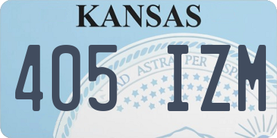 KS license plate 405IZM