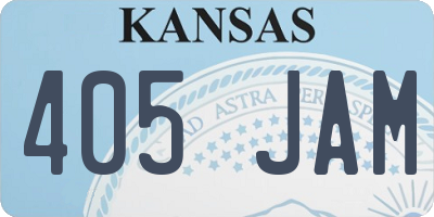 KS license plate 405JAM