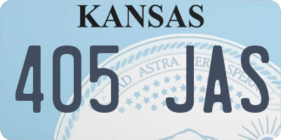 KS license plate 405JAS