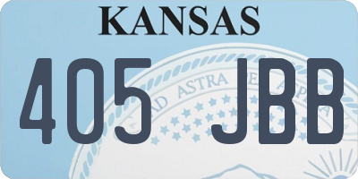 KS license plate 405JBB