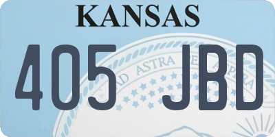 KS license plate 405JBD