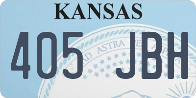 KS license plate 405JBH