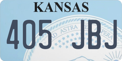 KS license plate 405JBJ