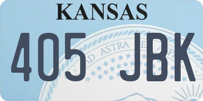KS license plate 405JBK