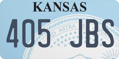 KS license plate 405JBS