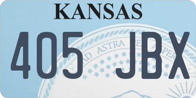 KS license plate 405JBX