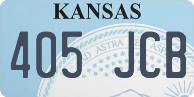 KS license plate 405JCB