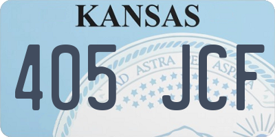 KS license plate 405JCF