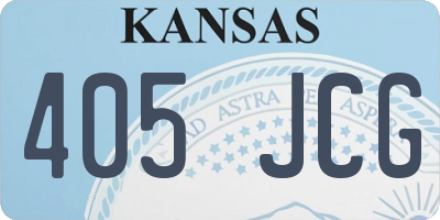 KS license plate 405JCG