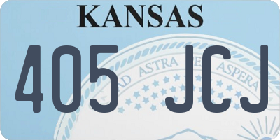 KS license plate 405JCJ