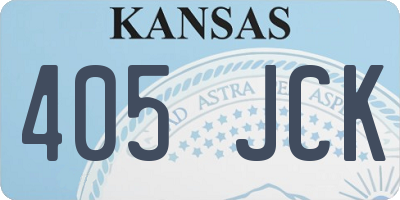 KS license plate 405JCK