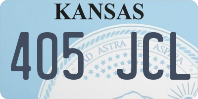 KS license plate 405JCL