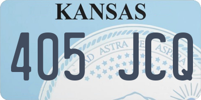 KS license plate 405JCQ