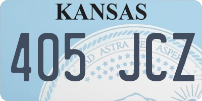 KS license plate 405JCZ