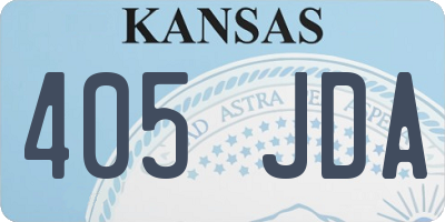 KS license plate 405JDA