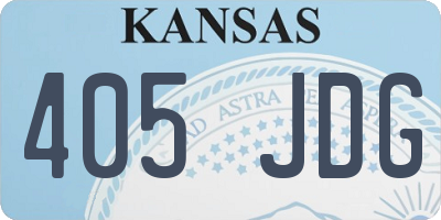 KS license plate 405JDG