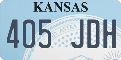 KS license plate 405JDH