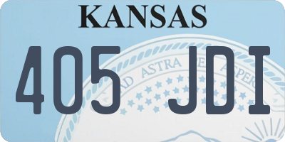 KS license plate 405JDI
