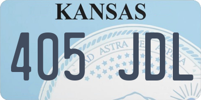 KS license plate 405JDL