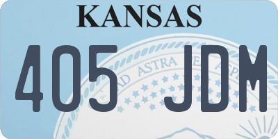 KS license plate 405JDM