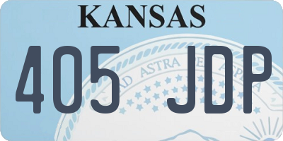 KS license plate 405JDP