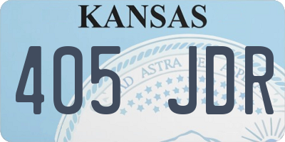 KS license plate 405JDR